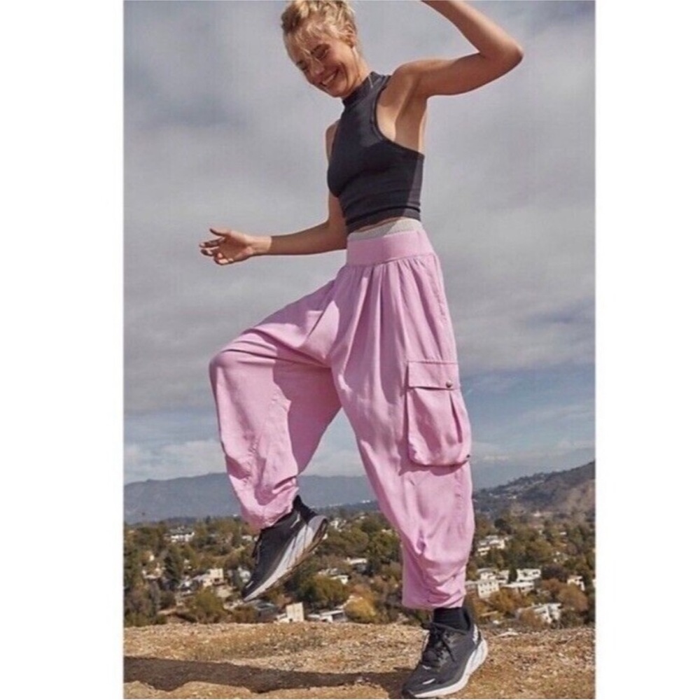 Free People Movement Pants Womens Medium Vapor Baggy High-Waisted Cargo Pockets